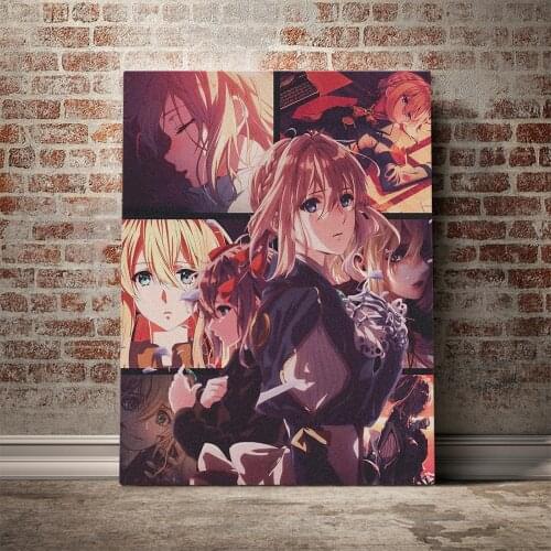 Violet Evergarden Anime Canvas Manga Home Decor Prints Dorm Living Room Bedroom Painting Wall Art Decoration Poster