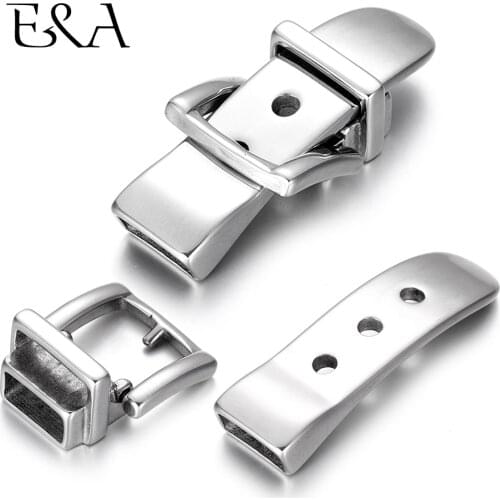 316L Stainless Steel Adjustable Clasp for Bracelet Simulated Watch Band Mirror Finish Hole 11*5mm DIY Jewelry Making Findings