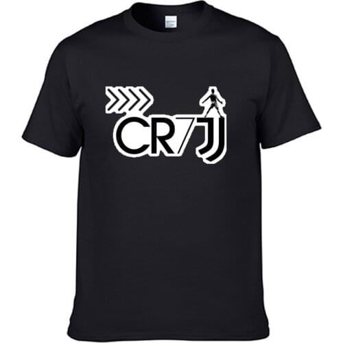 New CR7 T shirt Men women Summer 100% Cotton Black Tees Male Newest Top Popular Normal Tee Shirts unisex