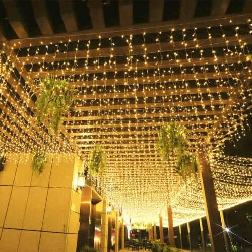 3-24M Led Curtain Icicle Christmas String Lights Outdoor Festive Fairy Light Waterproof Connectable Wedding Garden Garland Decor