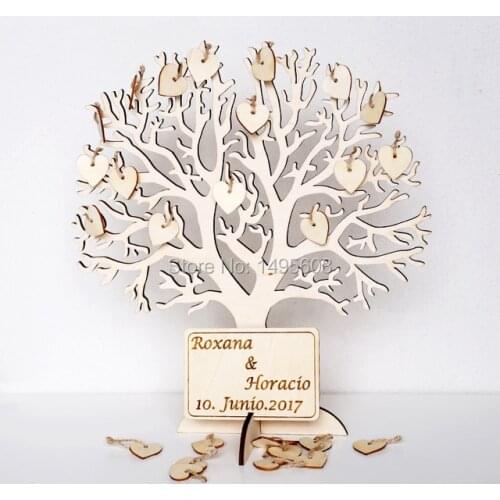 Wishing Tree Large Wooden Guest Book Alternative 3D Unique Guestbook Wedding Sign w Engraved Names Frameable Art Keepsake