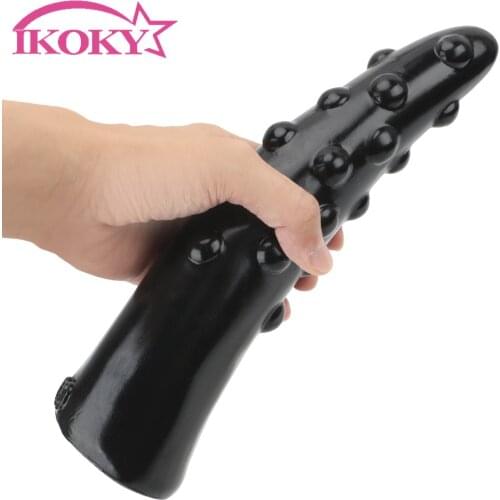 IKOKY Big Anal Butt Plug Dildos Anus Dilator Particle Simulation Sex Products Sex Toy for Men Women