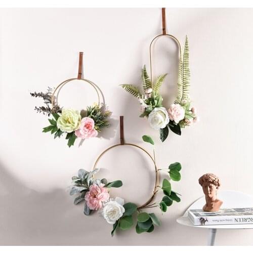 Artificial Flowers Iron Art Hanging Life Hacks For Home Nordic Faux Plants Home Decoration Garlands Greenery Flower Pot Bonsai