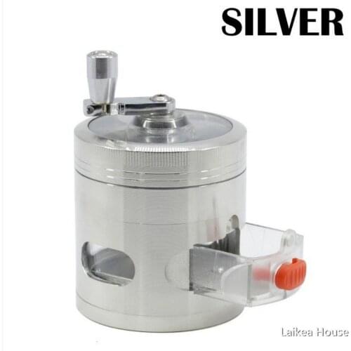 4-Layer Zinc Alloy Hand Crank With Drawer Grinder New 63MM Metal Grinder Smoke Crusher Household Tools Accessories 1PCS Grinder