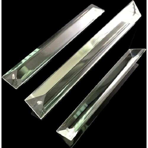 Trimming Triangler Crystal Clear Prism In 1 Hole/2 Holes Glass Chandeliers Pendants Parts Glass Lamp Drop Pendants
