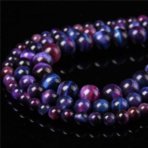 High Quality Natural Multicolor Tiger Eye Round Loose Gem Beads 6 8 10mm DIY Bracelet Necklace For Jewelry Making Wholesale