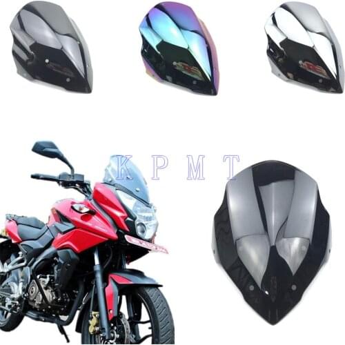 For BAJAJ Pulsar AS200 AS 200 Black Motorcycle Windshield WindScreen