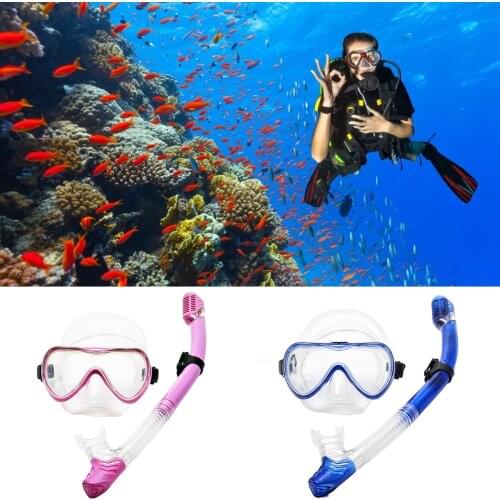 Adult Scuba Snorkeling Mask Professional Full Dry Anti-fog Wide View Tempered Diving Goggles For Underwater Diving Swimming
