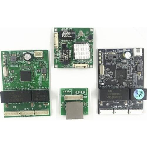 3/4port Gigabit switch module is widely used LED switch module PCBA 3/4port 10/100/1000m contact port mini switch module