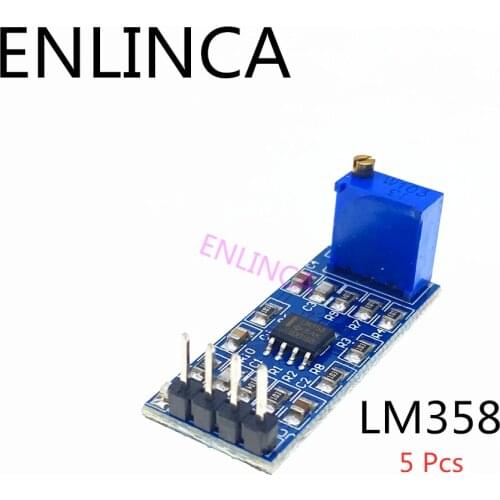 5pcs good quality LM358 100 times gain amplification module operational amplifier module