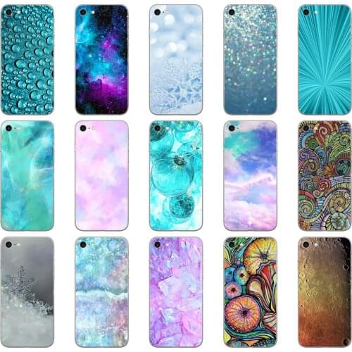 106DD Quartz Crystal Rock Pink Purple Aqua space Soft Silicone Cover Case for iphone 5 5s se 6 6s 8 plus 7 7 Plus X XS SR MAX