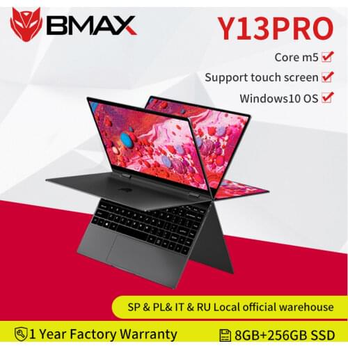 BMAX Y13 Pro 360°Laptop 13.3 inch Notebook Intel Core m5-6Y54 Windows 10 8GB RAM 256GB SSD 1920*1080 IPS touch screen laptops PC