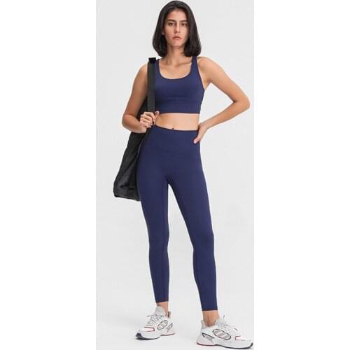 2021 new abdominal control training nude women without embarrassment line high waist lift hip elastic fitness nine points pants