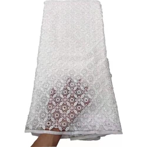 New Arrival African Guipure Lace Fabric 2021 High Quality Nigerian Lace Fabric Frecnh Cord Lace For Wedding 5yards