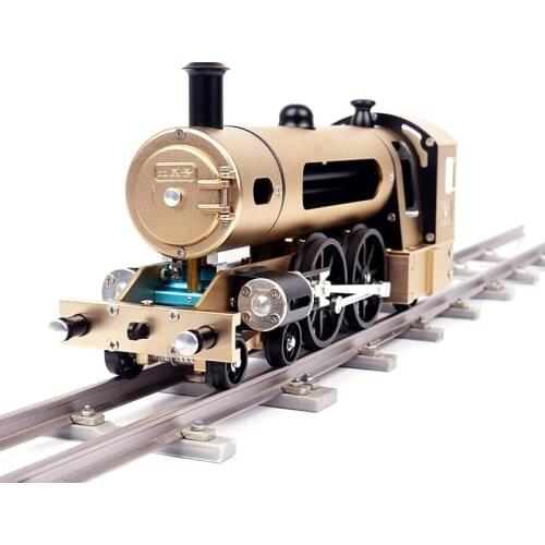 Steam train assembly, metal engine model assembled toy non-Haynes, steam engine model, process: anodizing