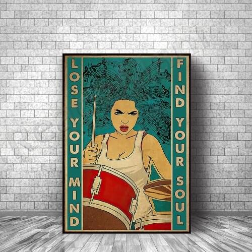Tambourine Girl Poster Lost Your Heart Find Your Soul Poster Home Living Room Decoration Poster