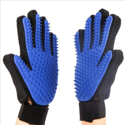 Dog shedding glove silicone cat brush comb shedding hair gloves dog bath cleaning supplies animal comb