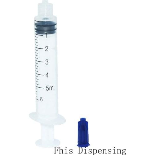 Syringes 5cc 5ml Plastic Blue Tip Cap Pack of 50
