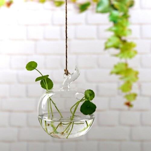 Wall Hanging Light Bulb Glass Vase Flower Plant Terrarium Container Home Decor