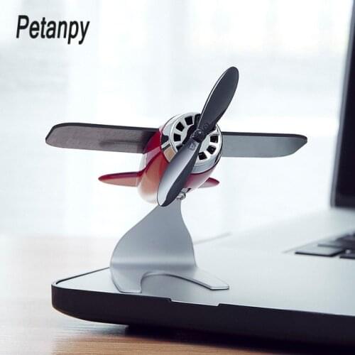 Home Decoration Aromatherapy airplane decoration Non-slip mat alloy Solar energy Rotate aircraft funny Kid Gift