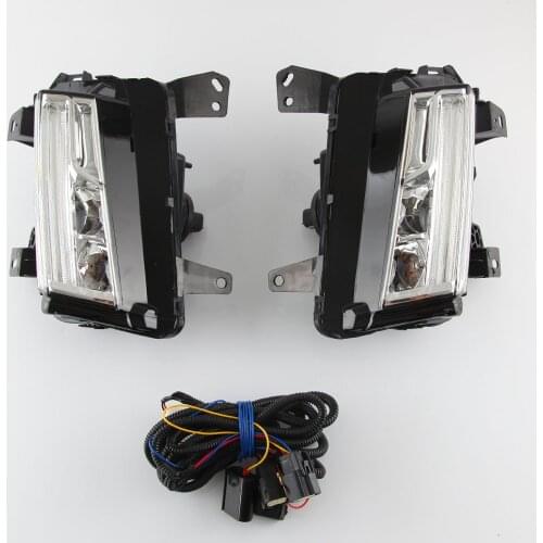For Cadillac XT5 2016 2017 2018 2020 Dynamic Turn Signal Waterproof Car DRL 12V LED Daytime Running Light Fog Lamp Decoration