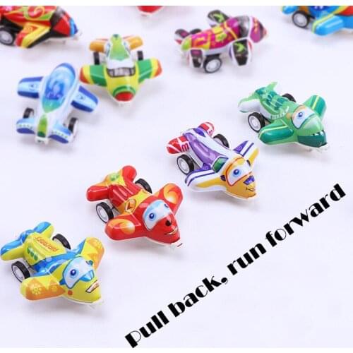 High Quality Kids Pull Back Mini Cartoon Plane Funny Baby Kids Educational Model Toy Mixstyle Plane Toys