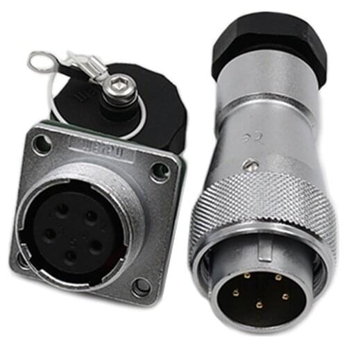 WF20 TA+Z 2 3 4 5 7 9 12 Pin Waterproof M20 Power Jack Industrial Circular Connector Male Female Adapter Solder Welding Cable