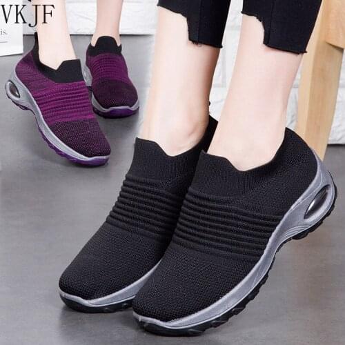 Spring Women Sneakers Shoes Autumn Flat Slip on Platform Tenis for Women Breathable Mesh Sock Sneakers Shoes Zapatos De Mujer