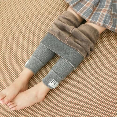 Girls Winter Warm Thick Skinny Pants Kids Elastic Waist Cotton Leggings Trousers Children Clothing Thick Fleece Lined Leggings