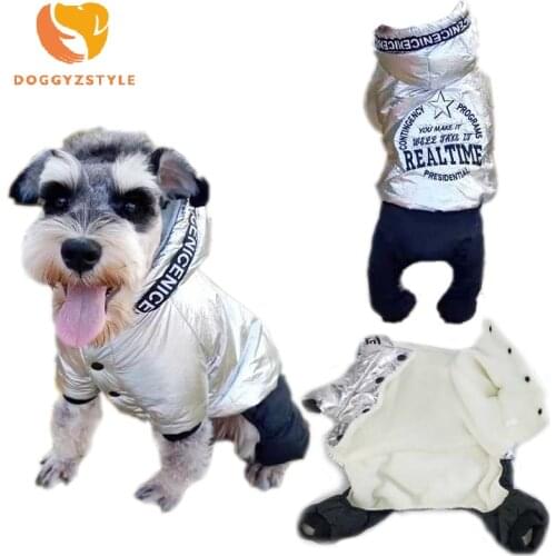 Winter Jumpsuit for Dogs Four Legs Warm Pet Dog Clothes for Small Dogs Thick Down Coats Clothes Overalls for Chihuahua Bulldog