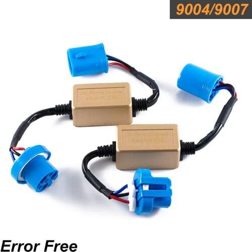 1 Pair 9007/9004 Car Headlight Decoder LED Flash Error Anti-Flicker Load Resistor Canceller Auto Parts