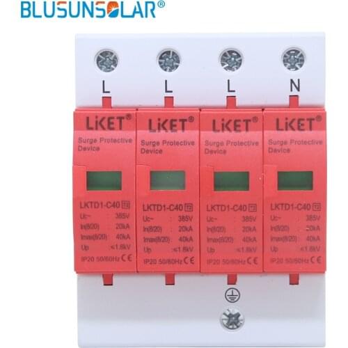 1pieces / lot Household 4P 20-40KAand 30-60KA 380V AC Low-voltage Anti-lightning SPD Surge Protective Device