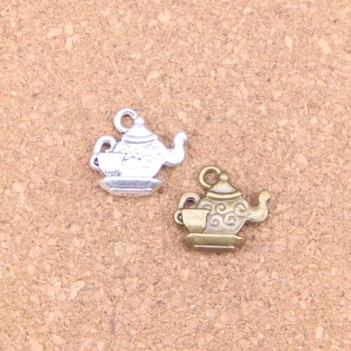 20pcs Charms teapot 13x15mm Antique Pendants,Vintage Tibetan Silver Jewelry,DIY for bracelet necklace