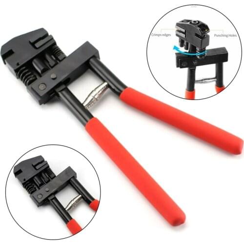 2 In 1 Panel Flanging Plier Crimp Tool Pliers Panel Flanging Plier Crimp Tool 5mm Hole Punch Tool for Sheet