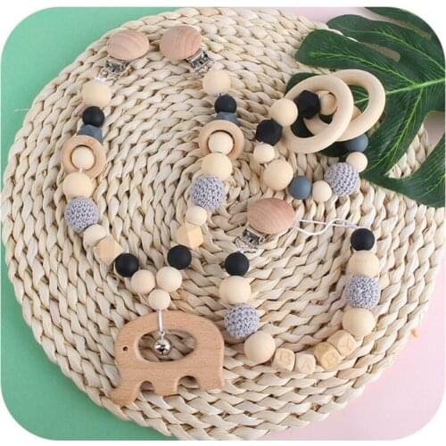 3Pcs/Set Baby Stroller Hanging Clip Pendant Mobile Rattle Dummy Pacifier Chain 24BE