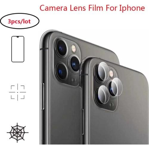 3Pcs Clear Back Camera Lens Screen Protector Tempered Glass For Smartphone 11Pro Max XS Max XR 8Plus 7Plus 8 7 Plus 6 6S
