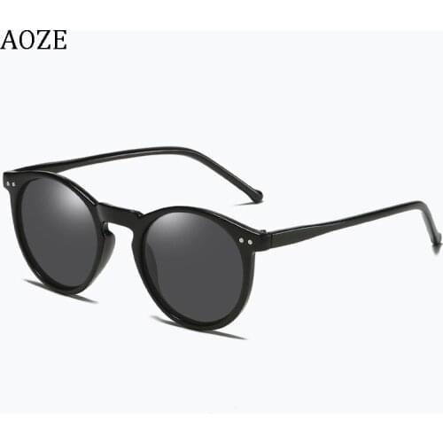 AOZE Mens fashion 2020 oval sunglasses clear classic UV400 sunglasses trends for shades for women
