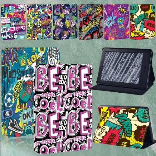 Tablet Case for Kindle Paperwhite 1 5th/2 6th/3 7th/4 10th/Kindle 10th Gen 2019/8th Gen 2016 Adjustable Folding Stand Cover