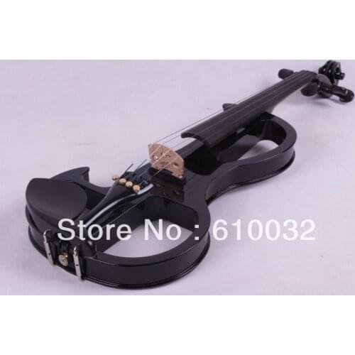 Black 4/4 4 String Electric Violin Solid wood hand style 2-4