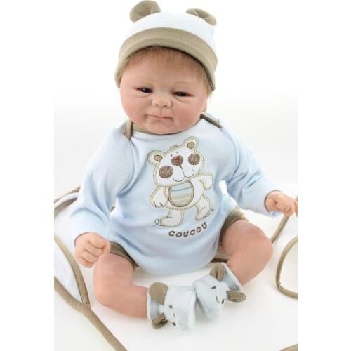 NPKCOLLECTION Free shipping wholesale boneca reborn silicone soft real touch baby dolls good gifts for children 17inch