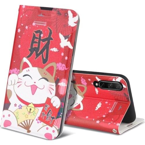 Cute Painted Wallet Stand Flip Leather Case For Honor 30 30i 30S 9A 9C 9S Y5P Y8P Y7P Pro Y9A Book Cover Magnetic Case