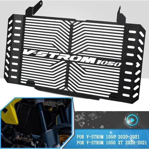 Motorcycle VStrom Radiator Guard Grille Protector Stainless Steel Cover Black For Suzuki V-STROM 1050 V STROM 1050XT 2020 2021