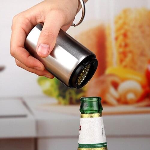 Stainless Steel Automatic Beer Bottle Opener Household Creative Bottle Opener Bar Household Press Type Bottle Opener