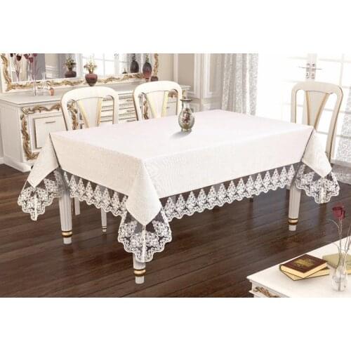 Sevgi Model Care-Free Linen Non-Slip Tablecloth