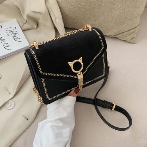 2021 new female bag spring and summer chain small square bag female simple and versatile fashion messenger bag female shoulder b