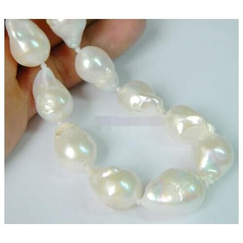 Jew2253 Huge White South Sea Pearl Necklace 18'' AAA