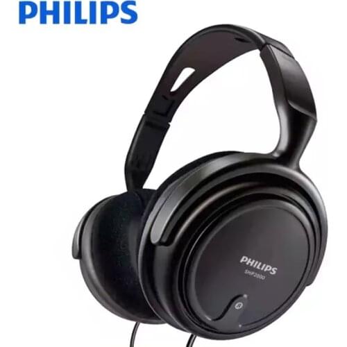 Original PHILIPS SHP2000 3.5MM headphone music headset PC bass listening headphones SHP2000 standard headphones