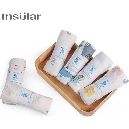 Insular 1pc Cotton Muslin Baby Swaddles Soft Newborn Blanket Bath Gauze Infant Wrap Sleepsack Stroller Cover Play Mat Baby Deken