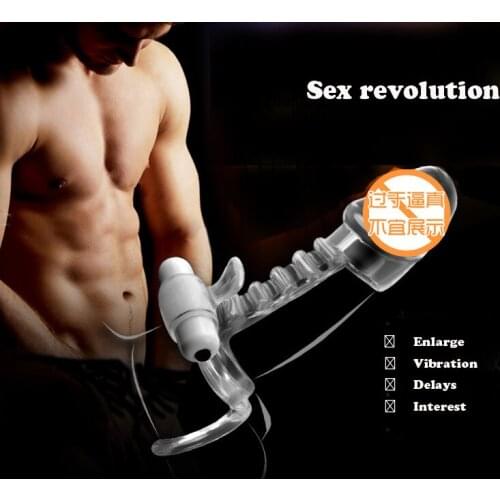 Variable frequency Vibrating penis sleeve penis enlargement device /proextender/penis extender/sex toy for couples zd03