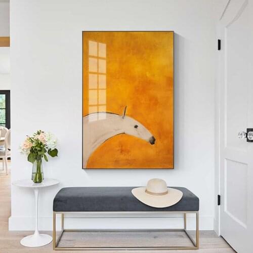 Simple northern Europe modern orange steed porch corridor porch sitting room mural poster prints canvas adornment picture